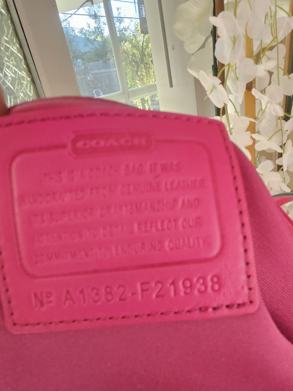 Coach Raspberry Perforated Leather Tote - Picture 4 of 7